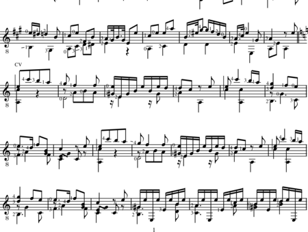 Sor, Fernando: Andante  No. 5 - Guitar:1