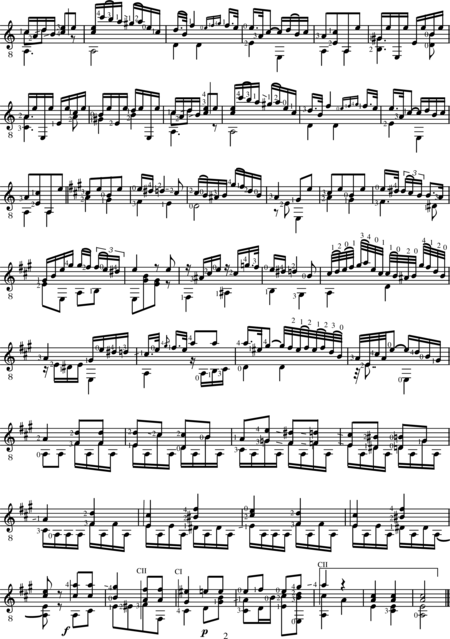 Sor, Fernando: Andante  No. 5 - Guitar:2