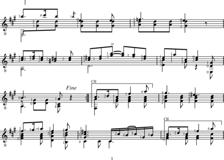 Sor, Fernando: Cantabile  No. 5 - Guitar:1