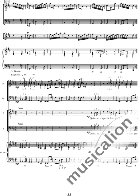 Miehling, Klaus: Magnificat in D No. 1 - 4 - Choir>SATB+[Fl2+Ob2+Bn2]+Tpt2+Tmp+Cnt+[Vln2+Vla+Vlc]:32