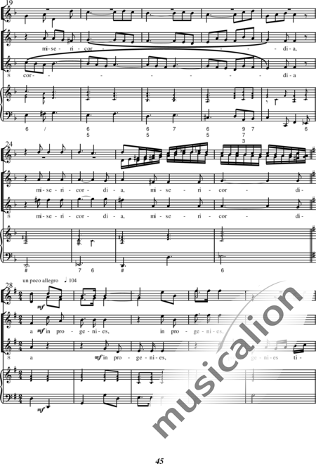Miehling, Klaus: Magnificat in D Nr. 5 - 8 - Chor>SATB+[Fl2+Ob2+Fg2]+Trp2+Pk+BC+[Vl2+Vla+Vc]:2