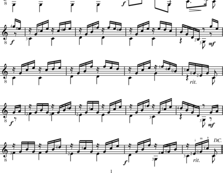 Carulli, Ferdinando: Andantino - Gitarre:1