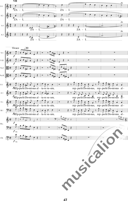 Miehling, Klaus: Motet after the Lamentationes Ieremiae, 2, 1-7 - Choir>SATB+Cnt+[Vln2+Vla+Vlc]:43