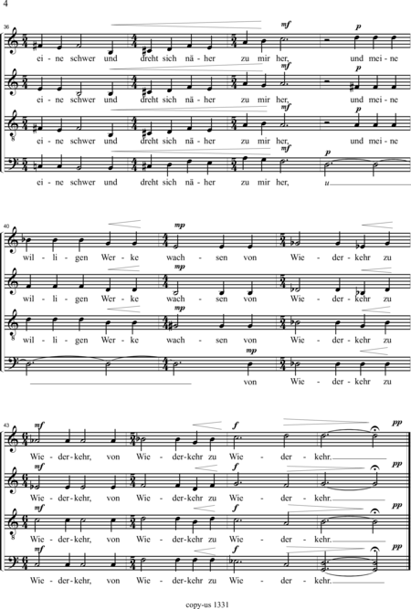 Große-Schware, Hermann: Herr, du kommst und gehst - Chor>SATB:4