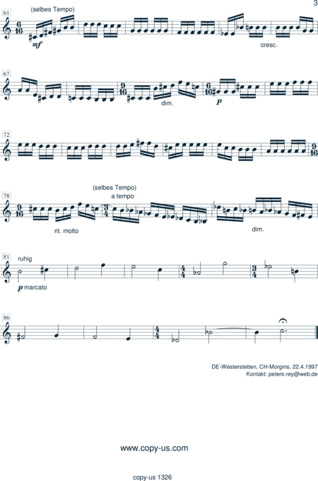 Peters-Rey, Gregor: Gedanken - Violine 2+Orgel:21