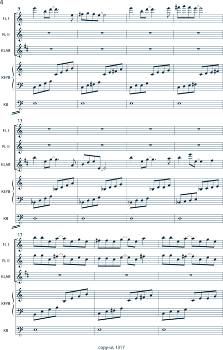 Peters-Rey, Gregor: A Theme - Piano+[Fl2+Cl]+Db:3