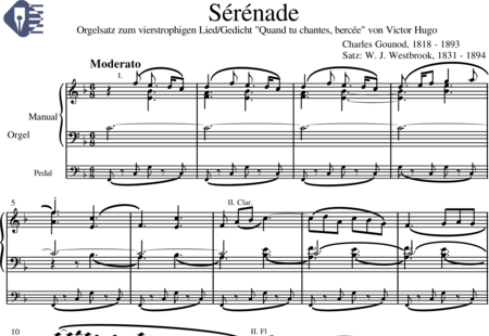 Gounod, Charles: Sérénade ("Quand tu chantes bercée") - Organ:0