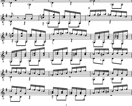 Carulli, Ferdinando: Rondo in G Major - Guitar:1