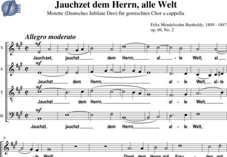 Mendelssohn Bartholdy, Felix: Regocijáos - Coro>SATB:0