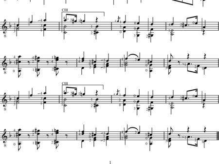 Sor, Fernando: Étude No.17 - Guitar:1