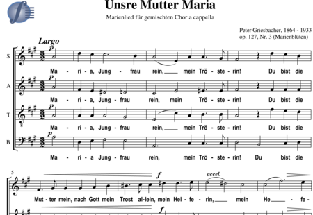 Mutter Maria Nimm Mich An Die Hand 2 Stimme Noten Mutter Maria Nimm Mich An Die Hand