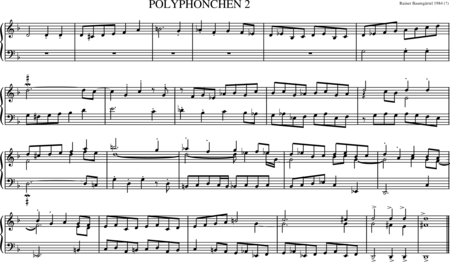 Baumgärtel, Rainer: Polyphonchen 2 - Klavier:0