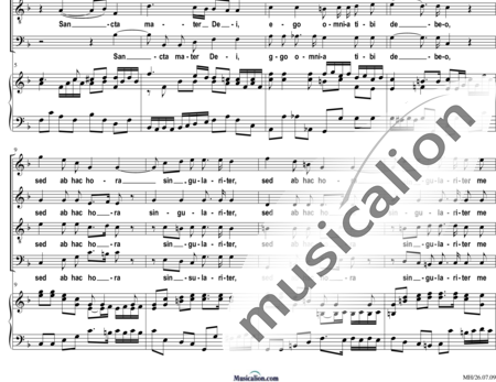 Mozart, Wolfgang Amadeus: Sancta Maria, mater Dei (Gradual ad festum B. M. V.) - Chor>SATB+Orgel:1