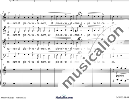 Cainer, Joseph: Tui sunt coeli (Offertorium) - Coro>SATB+Órgano:1