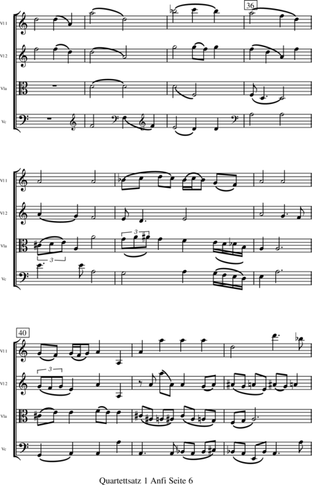 Fischer, Andreas: Quartettsatz 1 - Violine 2+Viola+Vc:6