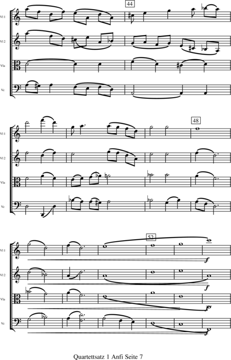 Fischer, Andreas: Quartettsatz 1 - Violine 2+Viola+Vc:7