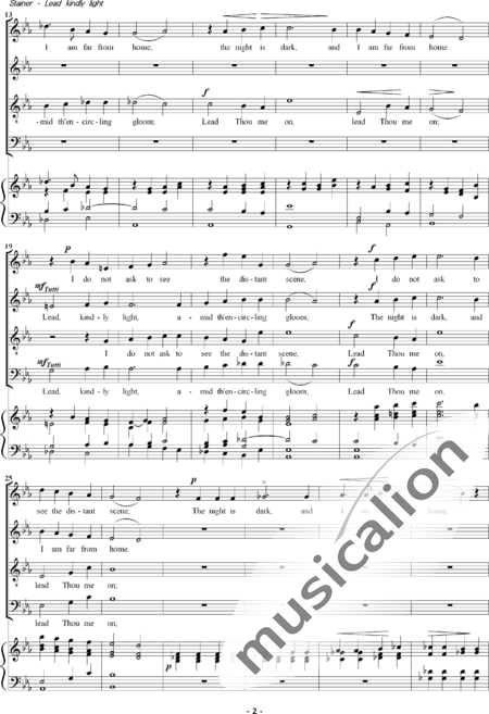 Stainer, John : Lead, Kindly Light - Solo>sop+Coro>SATB:2