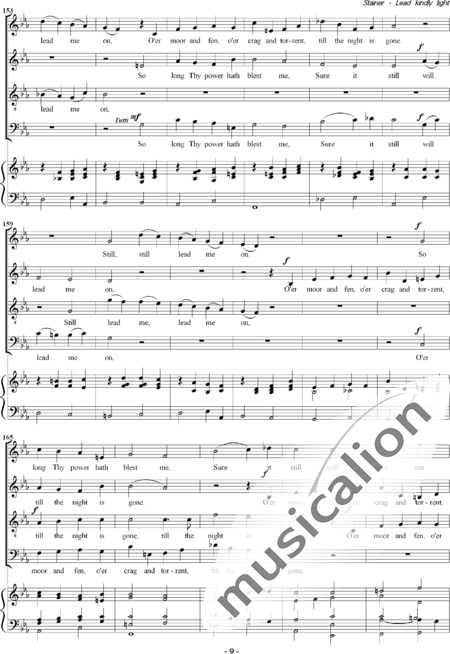 Stainer, John : Lead, Kindly Light - Solo>sop+Coro>SATB:9