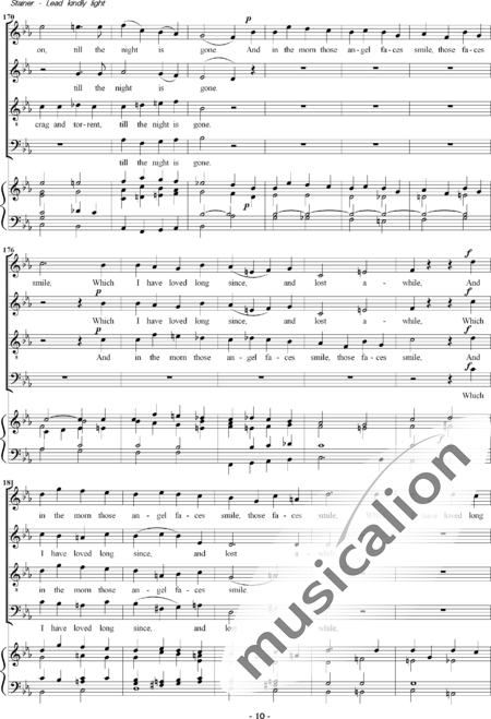 Stainer, John : Lead, Kindly Light - Solo>sop+Coro>SATB:10