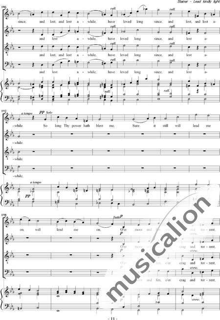 Stainer, John : Lead, Kindly Light - Solo>sop+Coro>SATB:11