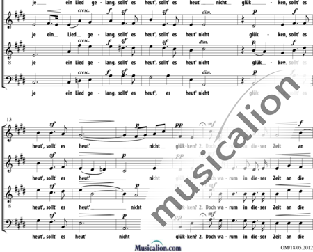 Mendelssohn Bartholdy, Felix: Frühlingsfeier 1 ("Süßer, gold´ner Frühlingstag") - Chor>SATB:1