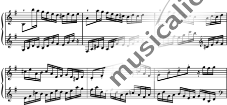 Bach, Johann Sebastian: Variation  8 - Piano:1