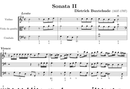 Buxtehude, Dietrich: Sonata 2 - Violine+Viola+Kb:0