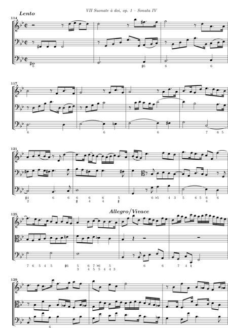 Buxtehude, Dietrich: Sonata 4 - Violine+Viola+Kb:8
