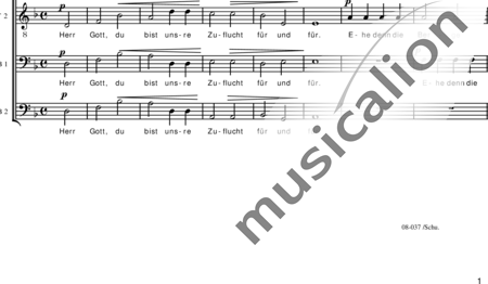 Mendelssohn Bartholdy, Felix: Am Neujahrstage ("Herr Gott, du bist unsre Zuflucht") - Chor>SATB:1