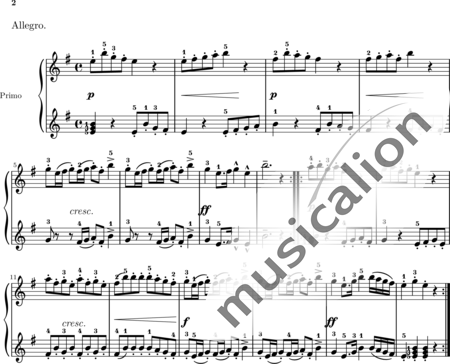 Diabelli, Anton: Allegro Nr. 28 - Klavier>4händig:2