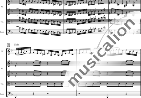 Bach, Johann Sebastian: Konzert für Violine und Orchester d-moll, 1. Satz: Allegro - Violine+[Vl2+Vla+Vc+Kb]:1