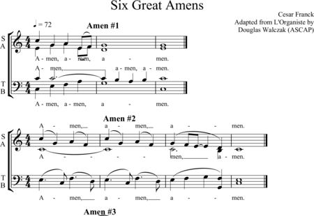 Franck, César: Große Amens/Great Amens (6) - Choir>SATB:0