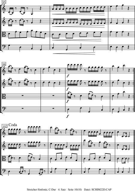 Schiminski, Werner: Streicher-Sinfonie C-Dur (4. Satz) - Violine 2+Viola+[Vc+Kb]:10