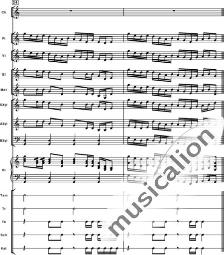 Vogel, Mario: Aus dem japanischen Buch (No. 3) - Choir>SA+Fl+[Xyl+Gs]+Pf:8