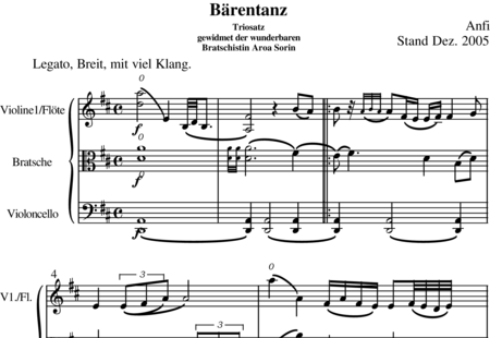 Fischer, Andreas: Bärentanz (Bear Dance) - Violin+[Vla+Vlc]:0