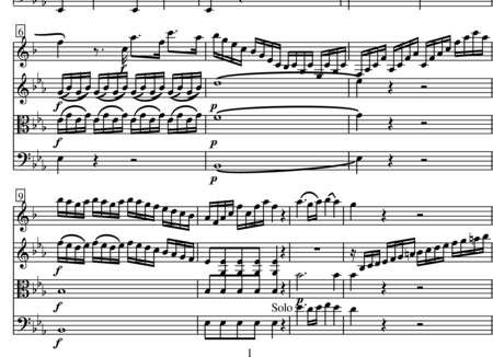 Stamitz, Karl: Quartett Es-Dur - Klarinette+[Vl+Vla+Vc]:1