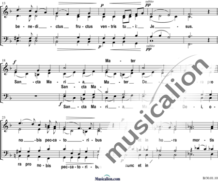 Dubois, Théodore: Ave Maria in F (Motette) - Chor>SATB:1