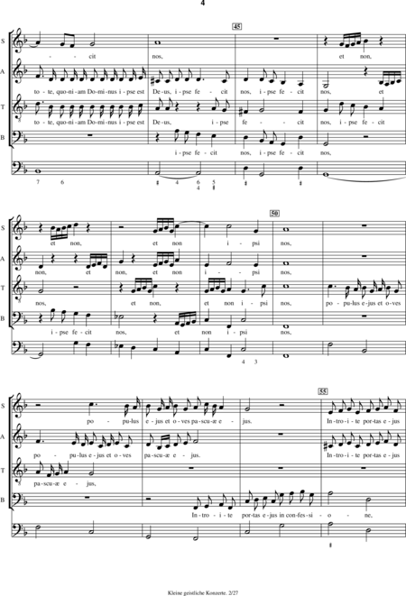Schütz, Heinrich: Jubilate Deo - Chor>SATB+Basso Continuo:4