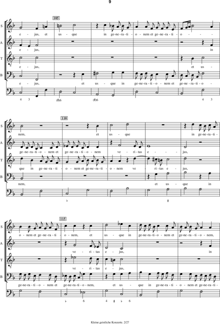 Schütz, Heinrich: Jubilate Deo - Chor>SATB+Basso Continuo:9