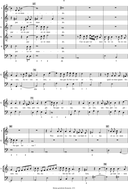 Schütz, Heinrich: Aufer immensam - Chor>SATB:5