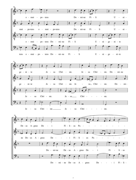 Scarlatti, Domenico: Messa quatuor vocum (Part 2: Gloria) - Choir>SATB:4