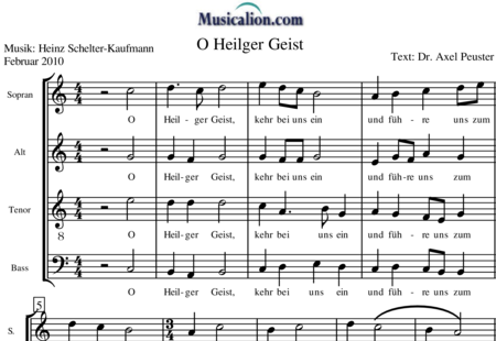 Schelter-Kaufmann, Heinz: O Heilger Geist - Chor>SATB:0
