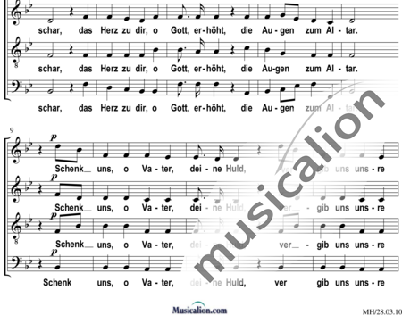 Haydn, (Johann) Michael: Hier liegt vor deiner Majestät (Processional Song) - Choir>SATB:1