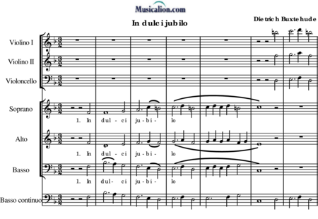 Buxtehude, Dietrich: In dulci jubilo - Choir>SAB+Cnt+[Vln2+Vlc]:0
