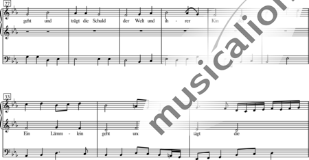 Glatz, Klaus: Orgelfuge über das Passionslied "Ein Lämmlein geht und trägt die Schuld..." - Orgel>mPed:3