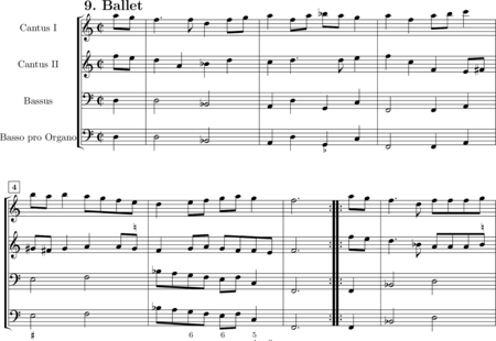 Rosenmüller, Johann: Ballet No. 9 - Violin 2+Violoncello 2:0