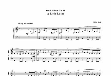Smit, Maarten: Pequeña Pieza Latina Nro. 18 - Piano:0