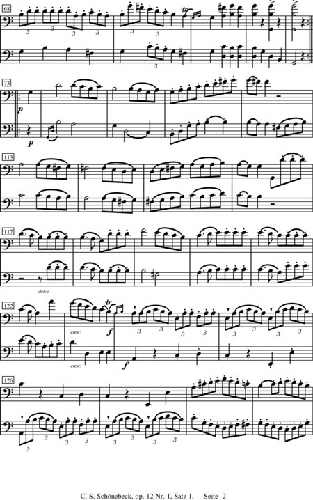 Schönebeck, C. S.: Duo 1 Allegro - Violoncello 2:2