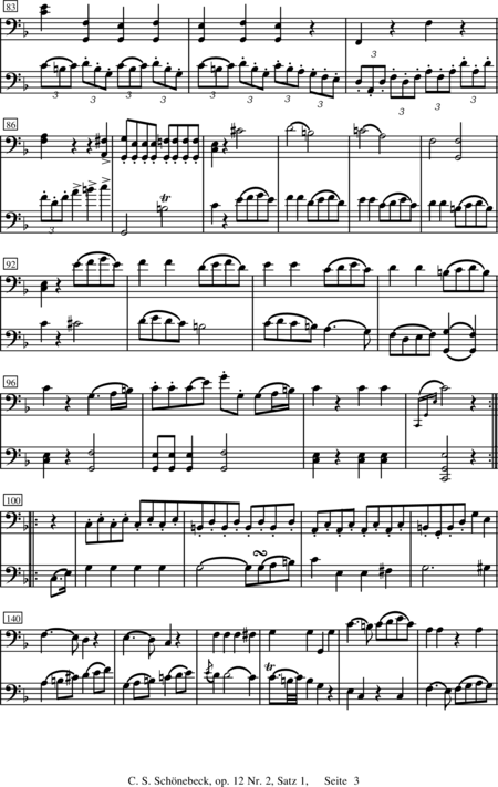 Schönebeck, C. S.: Duo 2 Allegro moderato - Violoncello 2:3