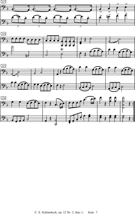 Schönebeck, C. S.: Duo 2 Allegro moderato - Violoncello 2:7